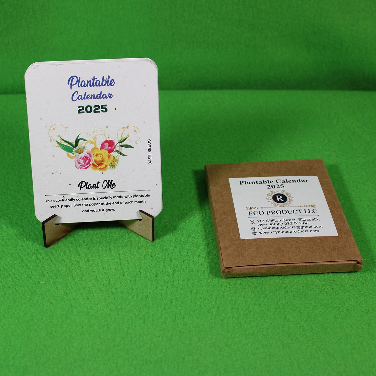 Plantable calendar cards printed on seed paper